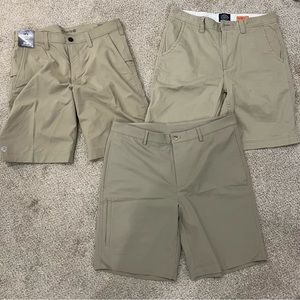 3 pair men’s khaki shorts.